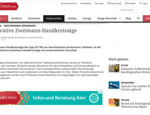 Innovative Zweimann-Handkreissäge